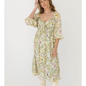 Shop Zoco Secret Garden Floral Midi Dress